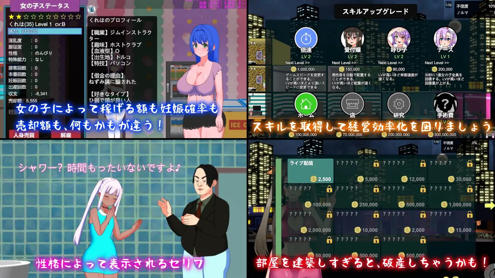 [经营SLG/援交] 暗黑娼馆 BLACK-MARKET v1.23 官中版 [1.30G]