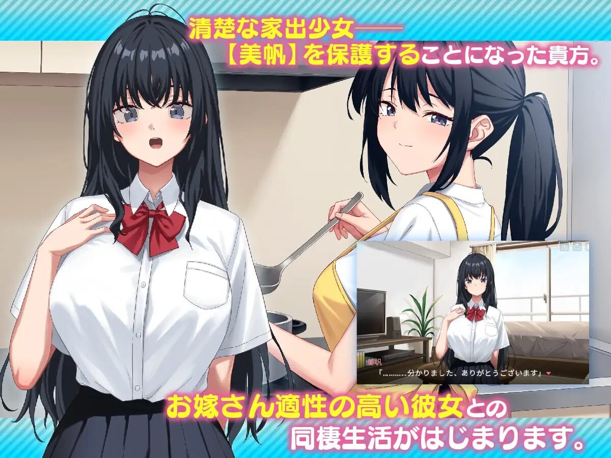 更新[互动SLG/触摸抚摸/动态] 我捡到了一个离家出走的女孩。 家出娘、拾いました。v1.0.6 生肉版 [8.40G]