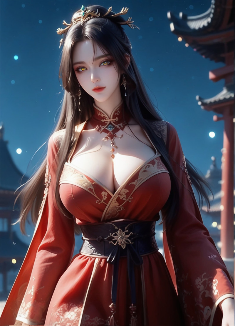 [69]精致AI绘画-神国之上-红衣皇女-涩涩