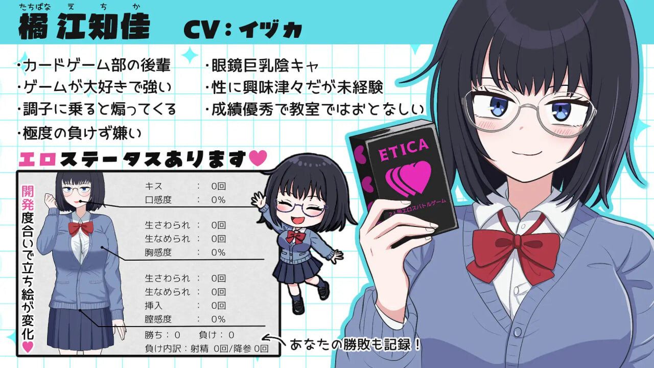 新作[互动SLG/抚摸触摸] 埃奇卡的埃奇卡 えちかのエチカ 内嵌AI汉化版 [1.30G]