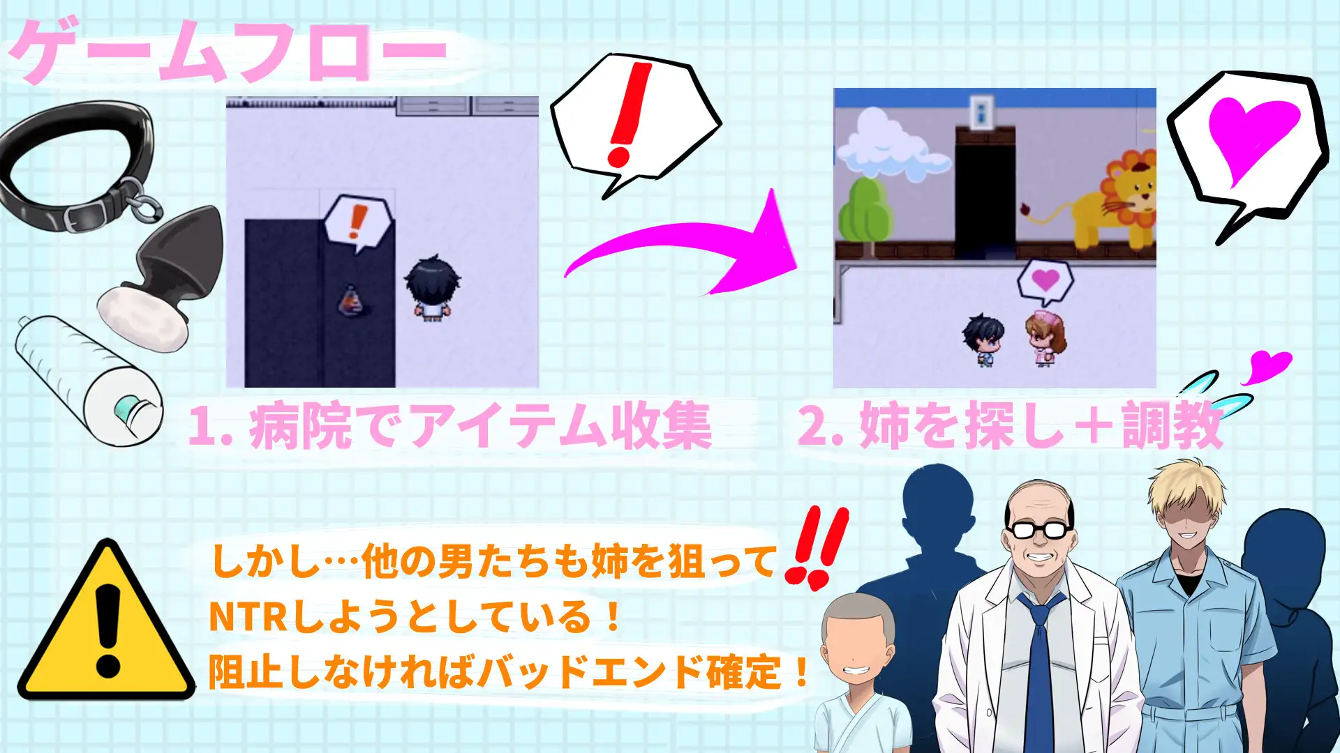新作[探索RPG/多P/乱交] 想NTR最爱的护士大姐姐～可是～她也被其他男人们盯上了 大好きな看護師姉さんを寝取ろう～けどぉー他の男たちにも狙われていた 官中版 [890M]